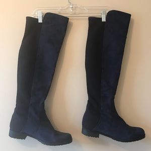 Navy Swede Tall Boots